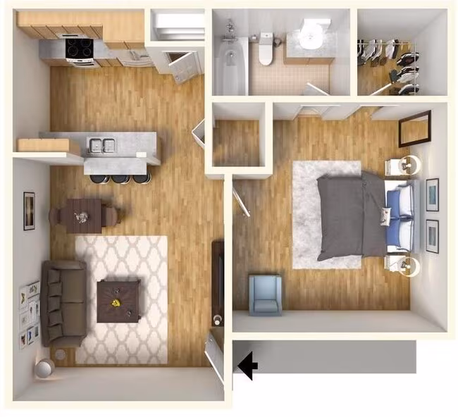 The Elm Suite W/D floor plan